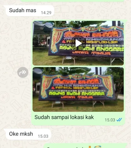 Pengiriman Papan Bunga Bulusan Karangdowo